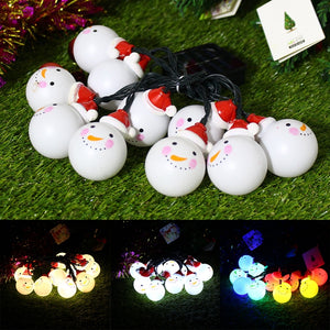 Solar Powered 3.5M 20LEDs Snowman Fairy String Light Outdoor Christmas Holiday Decoration