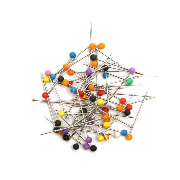 50pcs Ball Head Sewing Pins Multicolor Dressmaking Wedding DIY Craft Jewelry Quilting Pins 26mm