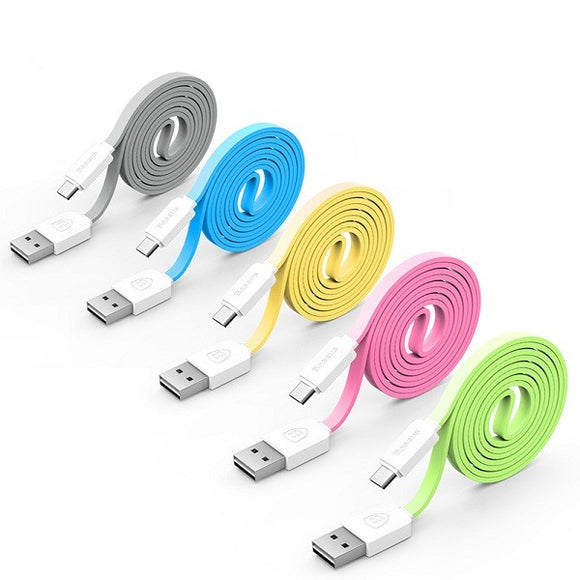 Baseus String Series 1M Micro USB Noodles Line Charging Data Cable for Android