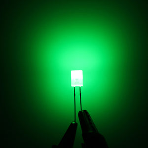 100Pcs 2x5x7mm 2.8-3V Square Green LED Light Emitting Diode For DIY Projects