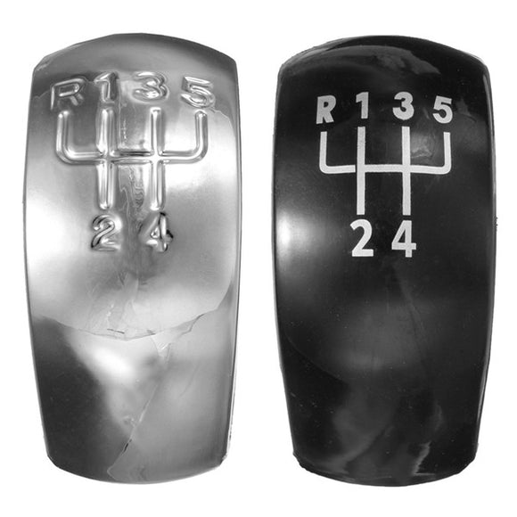 Chrome Black 5 Speed Gear Shift Knob Cap Cover For Skoda Octavia MK2