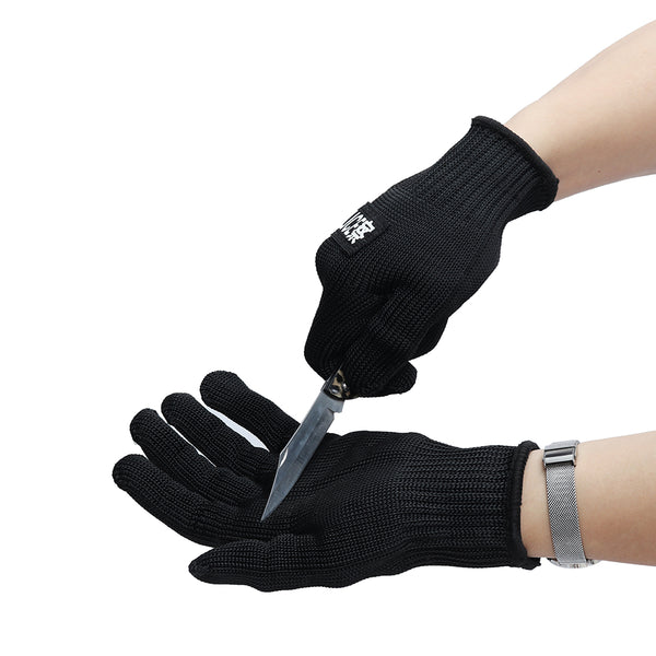1Pair Black Level 5 Anti-cut Glove Safety Cut Proof Stab Resistant Wire  Metal Work Gloves Garden Kitchen Household Safety Gloves - AliExpress