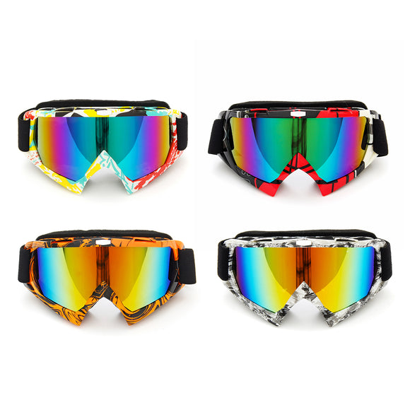 Detachable Motorcycle Ski Goggles Anti Radiation UV Protection Windproof Riding Glasses