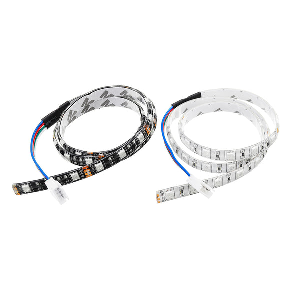 12v Black/24v White 3D Printer RGB 5050 Waterproof LED Strip Light with Cable for Lerdge Board