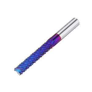 Drillpro 6mm Shank 32mm Tungsten Carbide Milling Cutter Blue Nano Coated End Mill