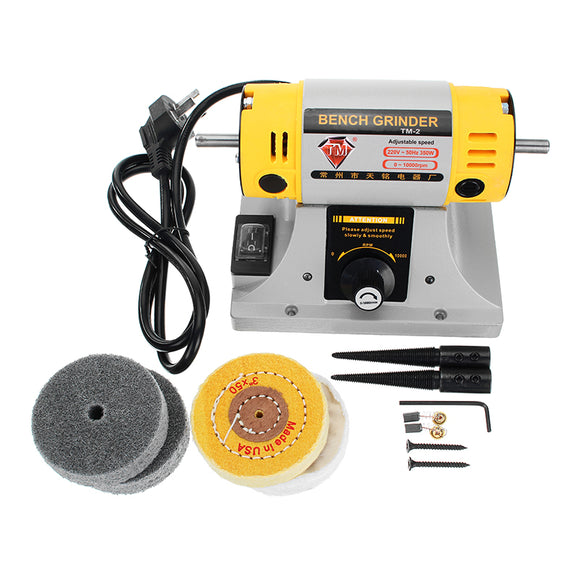 TM 220V Adjustable Speed Mini Polishing Machine For Dental Jewelry Motor Lathe Bench Grinder Kit