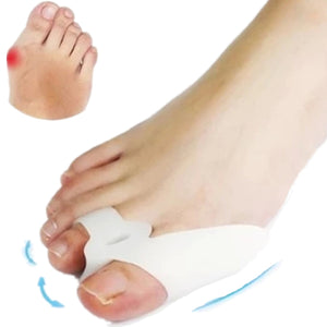 2Pcs Soft Silicone Gel Toe Separators Straightener Bunion Protector