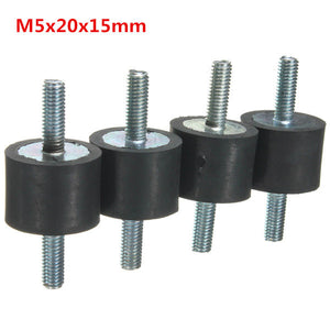 4pcs M5x20x15mm Doubles Ends Rubber Mounts Anti-vibration Rubber Mounts