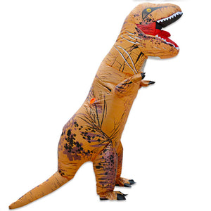 Up to 2.2m Inflatable Toys Dinosaur Halloween Costume Clothing Adult Party Fancy Animal Clothing With Fan