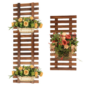 Plant Flower Hanger Holder Hanging Basket Pot Wood Climbing Rack Craft Ladder