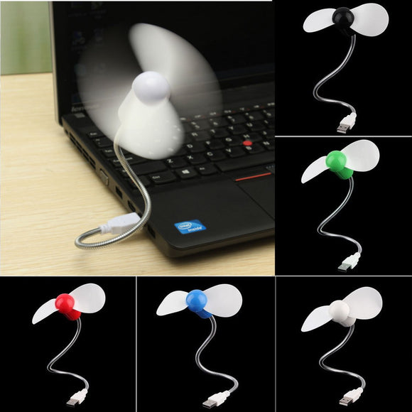 Flexible USB Mini Cooling Fan Cooler For Laptop Desktop PC Computer