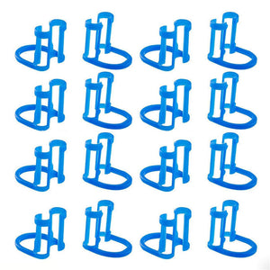 50pcs Disposable Cotton Roll Holder Blue Clip For Teeth Clinic Isolator Dental Tools