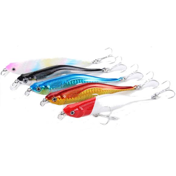 ZANLURE 1pc 12g 11cm Fishing Lure Slow Sinking Minnow Bait ABS Metal Lifelike Hard Bait