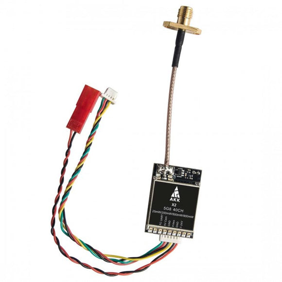 AKK X2P 200mW/500mW/800mW 5.8GHz 37CH FPV Transmitter with Smart Audio OSD PIT Mode