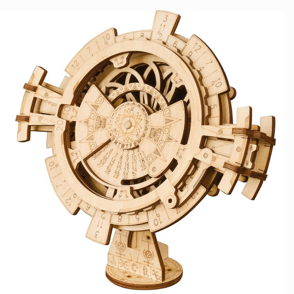 3D Self-Assembly Wooden Perpetual Calendar Mechanical Gears Building Kits Puzzle Building Model Gift