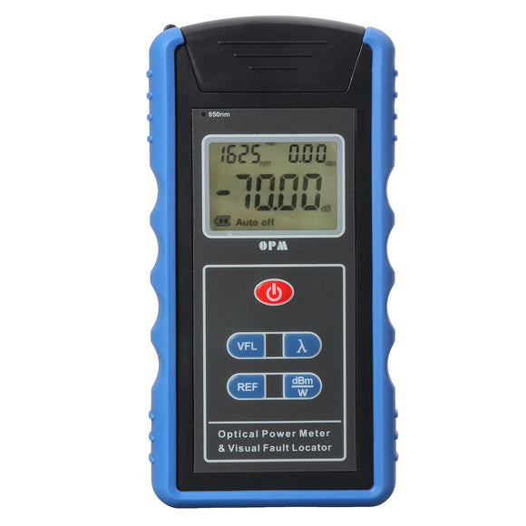 TM203N 650nm 0.01dbm Optic Power Red Light Meter FC SC Adapter Source LCD Tester Detector