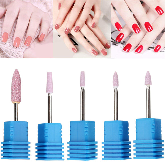 Quartz Nail Art Grinding Drill Bits Nail Files Bullet Bit For Electric Manicure Machine