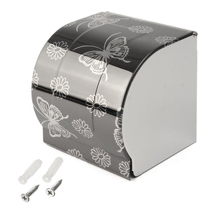 Toilet Paper Holder Paper Tissue Box Wall Mounted Support