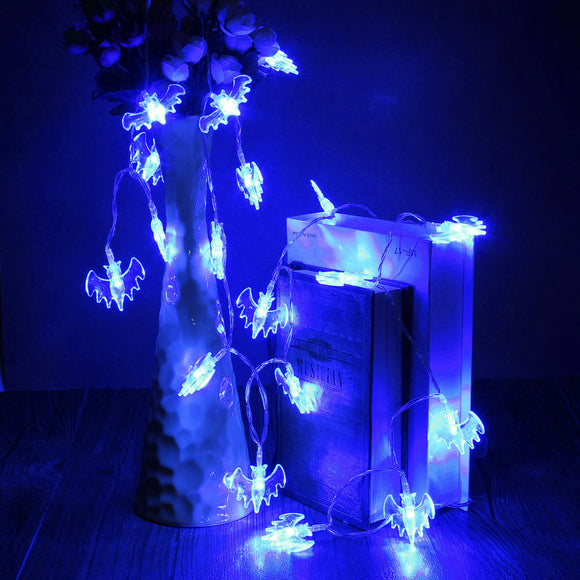 20 Blue LED Bats Light Halloween Party Decration Lights