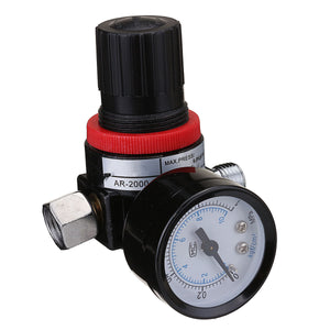 HVLP Spray Gun Air Regulator with Pressure Gauge and Diaphragm Control