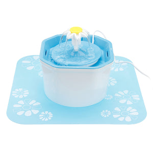 1.6L DC 5V Flower Pet Drinking Waterer Fountain Electric Cat Dog Automatic Bowl Filter