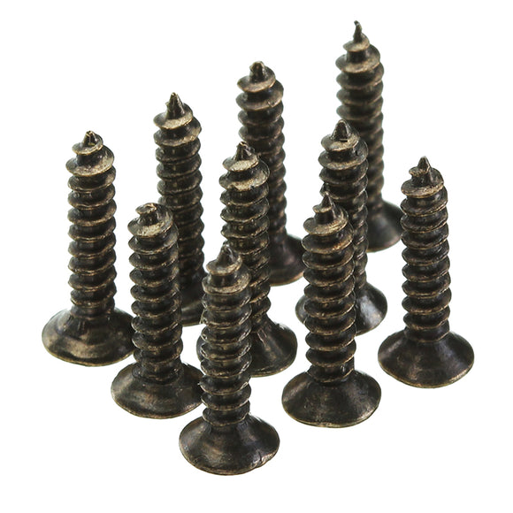 M2 6-10mm Bronze Self-Tapping Phillips Screws Tone Flat Head Round Rivet Wood Screws