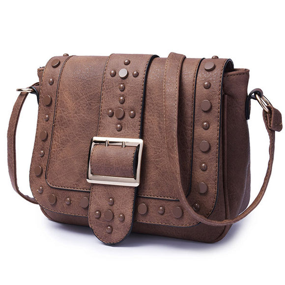 Women Retro Pu Leather Crossbody Bag