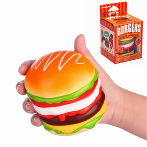 Vlampo Squishy Burger Hamburger Slow Rising Original Box Packaging Bread Collection Toy Decor Gift