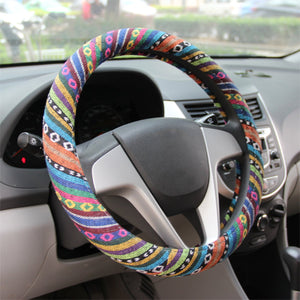 15/38cm Universal Car Steel Ring Wheel Cover Natural Fiber Wrap Colorful Non-slip