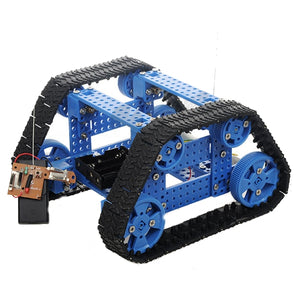 Educational Trapezoidal Crawler Tracked Smart Robot Car DIY Kit With Remote Control