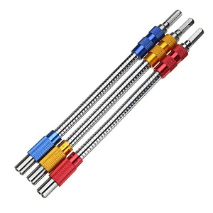 Drillpro 200mm Metal Flexible Extension Drill Shaft 1/4 Inch Hex Screwdriver Bit Holder