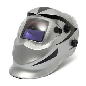 Solar Auto Darkening Welder Mask Helmet Electrowelding Welding TIG MIG Welder Lens Mask Dark Blue/Red