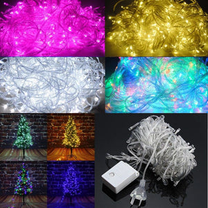 AC220C AU Plug 8 Modes 10M 100 LED Fairy String Light Christmas Party Holiday Decor Waterproof