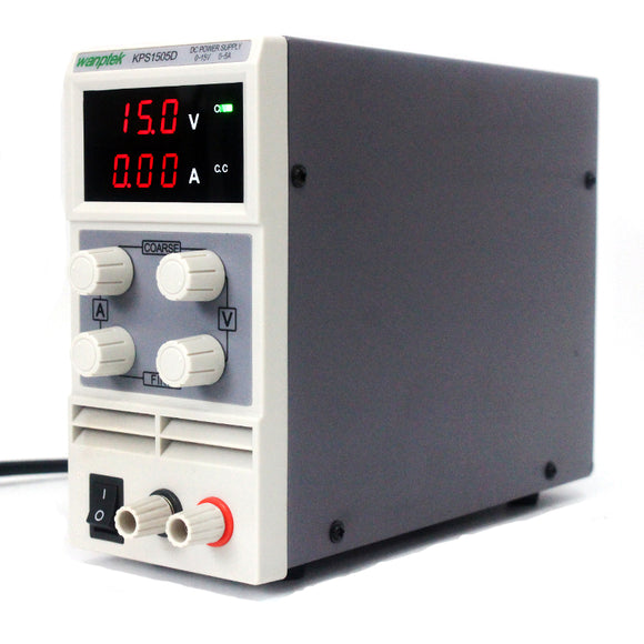 Wanptek KPS1505D 15V 5A Adjustable High Precision Double LED Display Switch DC Power Supply