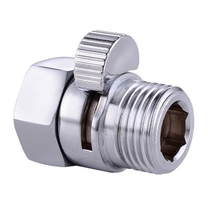 G 1/2 Copper Shower Head Shut-Off Valve Quick Open Adapter Valve Flow Regulator