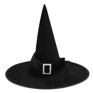 Halloween Witch Black Pointy Hat Adult Kids Cosplay Costume