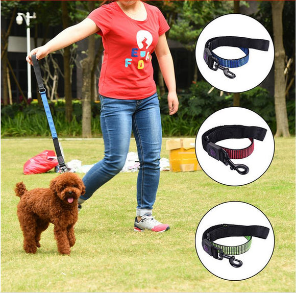 Nylon Buffer Reflective Pet  Leashes Dog Cat Traction Rope Lead Leash and Collar in 3 color