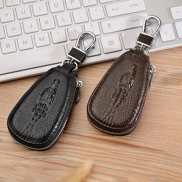 Men And Women Genuine Leather Retro Waist Hanging Coin Holder Key Bag