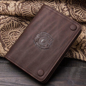 Men Coin Zipper Pocket Photo Slot Ticket Slot Genuine Leather Fashion Wallet