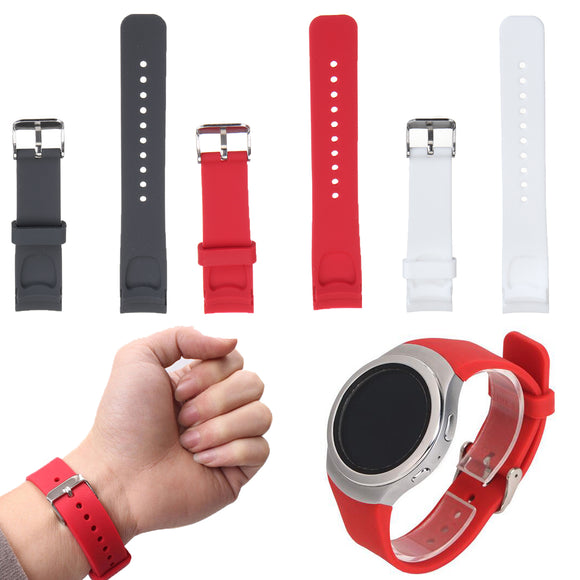 Silicone Smart Watch Band Solid Color Wrist Strap for Samsung Galaxy Gear S2 Classic SM-R732