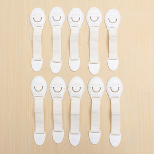 10Pcs Baby Cute Safety Lock Cabinet Drawer Fridge Furniture Safe Door Lock For Child Infant Kids