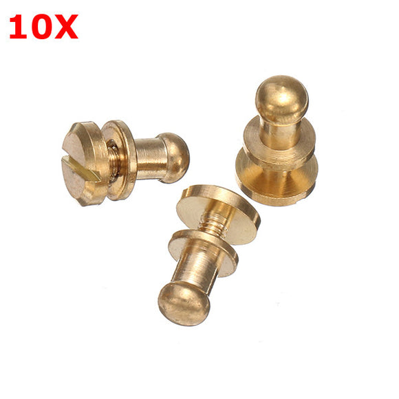 10Pcs Brass Monk Head Nipple Nail Belt Screw Belt Luggage Accessories