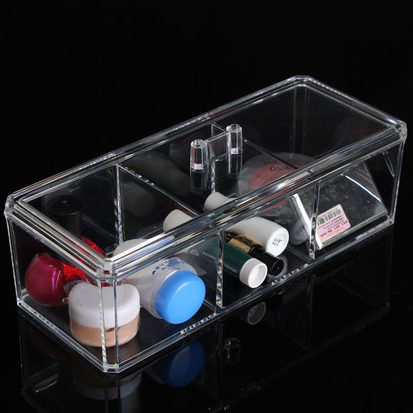 Clear Acrylic Cosmetic Organizer Makeup Storage Container Case Display