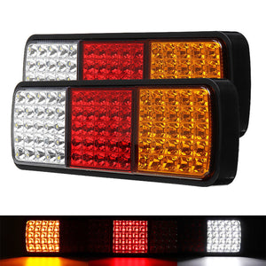 2pcs 75 LED Truck Tail Light Trailer Brake Running Turn Signal Reverse Boat Indicator Truck Caravan Lamp