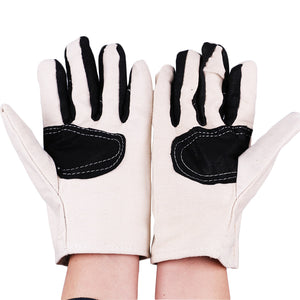 KALOAD Double Layer Canvas Work Welding Gloves Wearproof Security Labor Protection Gloves Fitness