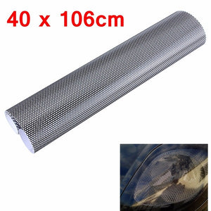 Tinting Perforated Mesh Film Fly Eye MOT Legal Tint Headlight Rear Lamp 40x106cm