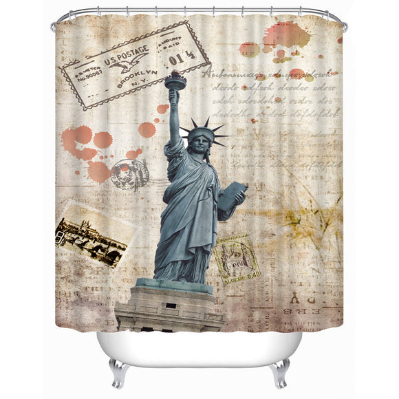 72x72 -Inch Completely Polyester  Colormix Car Series Shower Curtains with 12 hocks