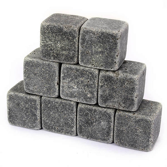 9Pcs Whiskey Stones Rocks Ice Cubes Velvet Bag Whisky Rocks Beer Ice Stone