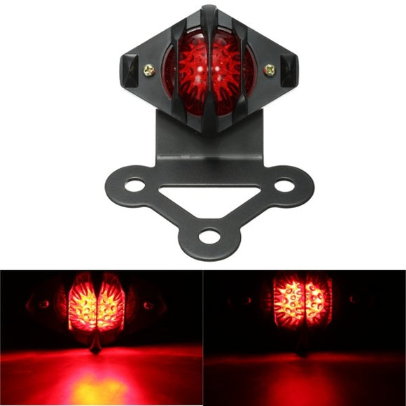 Motorcycle Pit Dirt Bike LED Rear Tail Brake Stop Light License Plate Bracket Holder