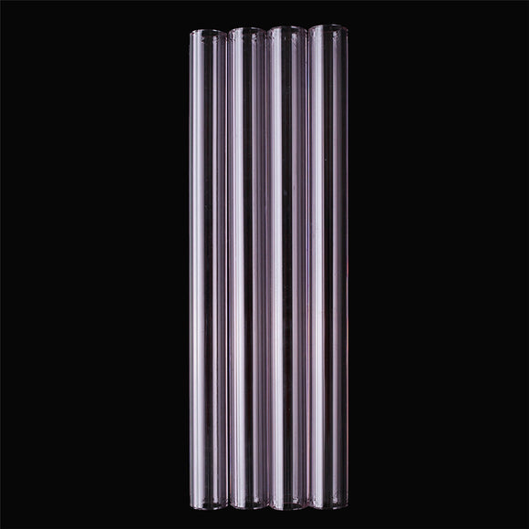 4Pcs 150mm Transparent Purple Borosilicate Glass Tube Tubing Pyrex Tubes Blowing Tube Test Tube 12mm OD 2.2 Thick Wall